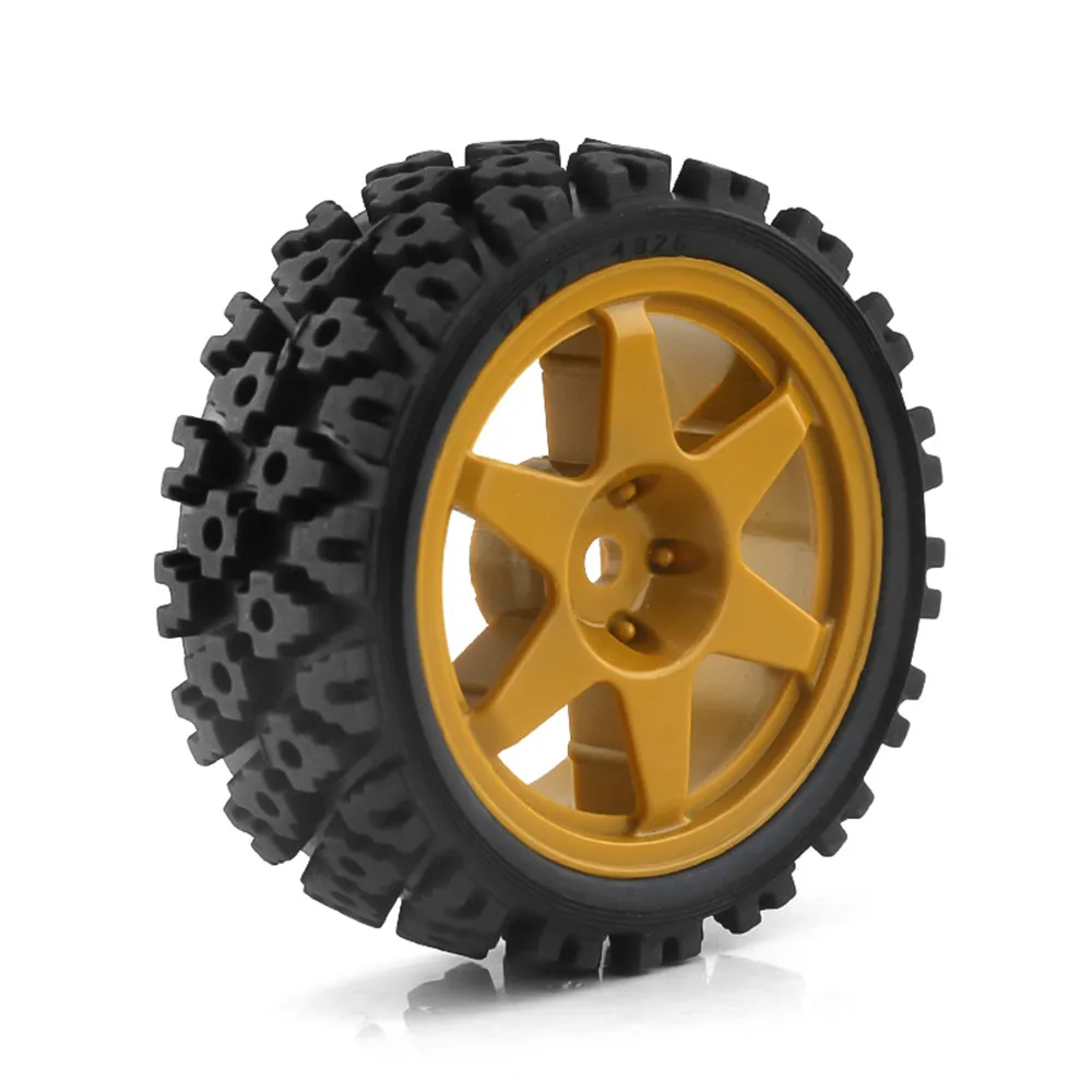 1/10 RC Rally On Road Tires & Wheels 12mm Hex Rubber Tyres For 1/10 RC Racing Drift Car KYOSHO Tamiya XV01 XV02 TA06 TT01 TT02