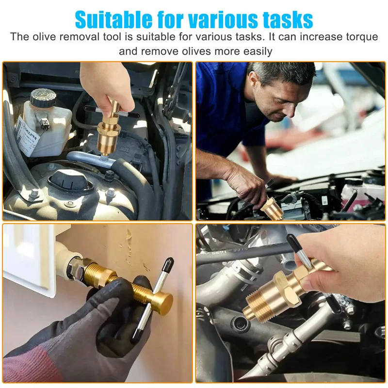 15mm 22mm Olive Remover Puller Removal Tool Solid Brass Copper Tube Fitting For Npt 1/2 Inch Npt 3/4 Inch Pipes Car Accessories