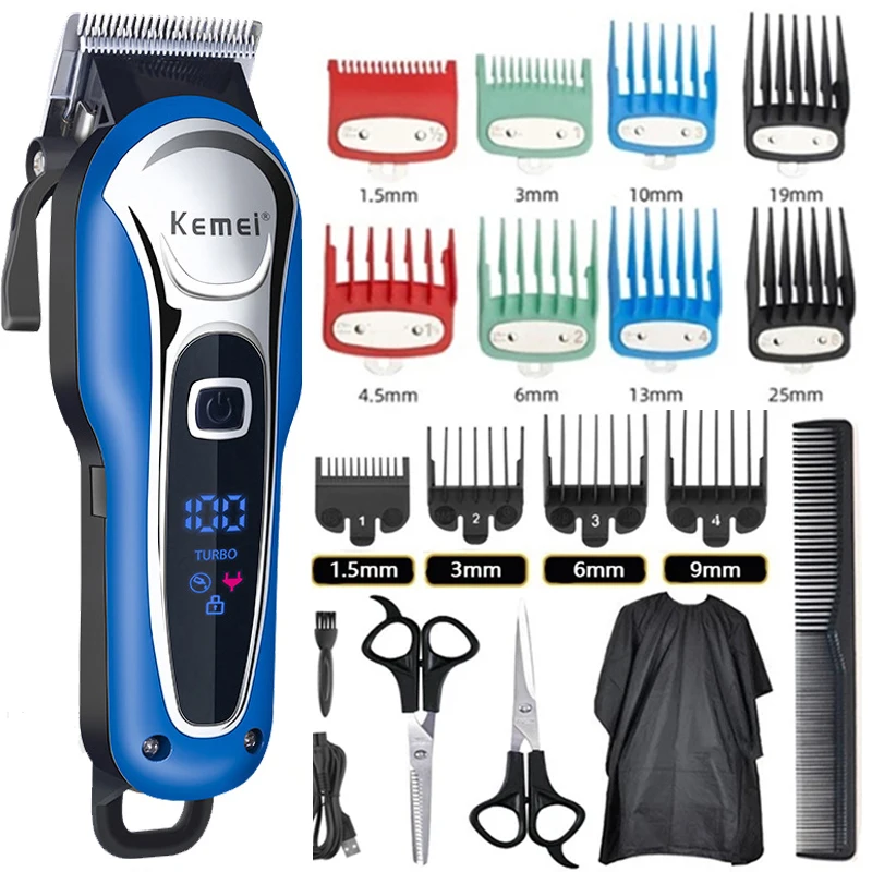 Kemei hair clipper hair clipper professional hair clipper men's electric beard knife hair clipper hair clipper cordless wired