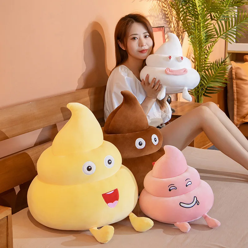 Nice 25cm/35/45CM Funny Poop Plushie Toys simulazione feci cuscino farcito morbido cuscino del divano creativo interessanti regali di compleanno