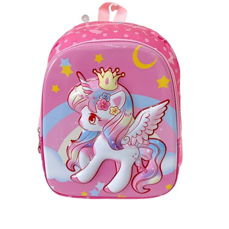 Unicorn children's schoolbag girls foreign style backpack 2-5 years old small class kindergarten backpack light weight reduction