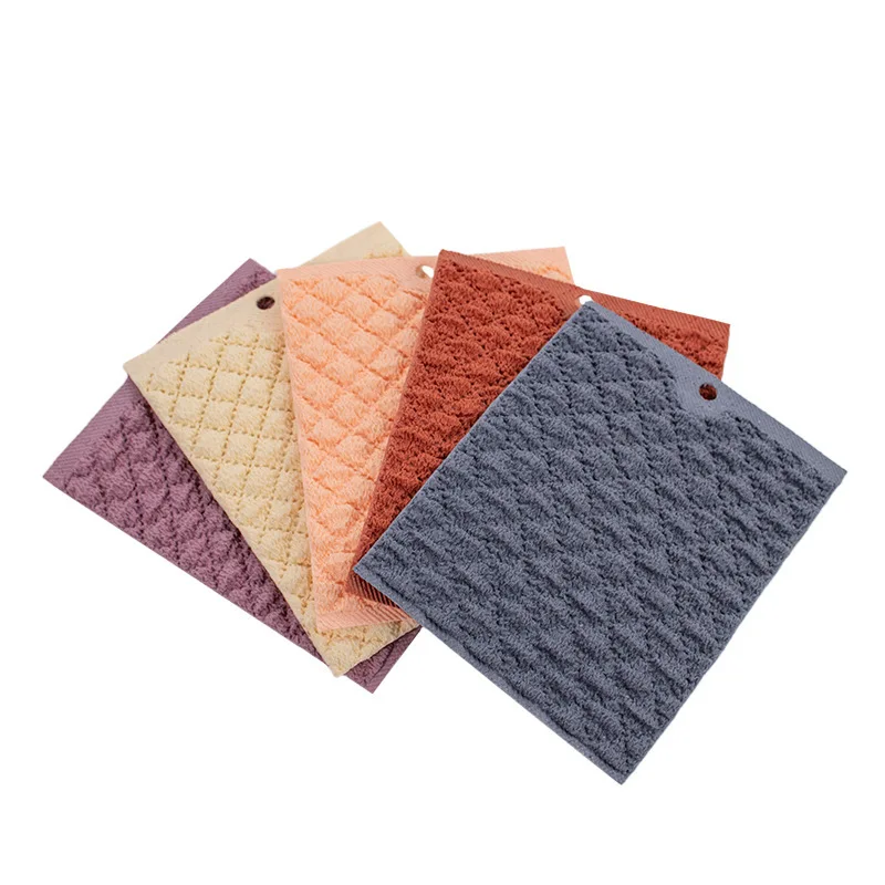

5 Pack Multipurpose Dishwashing Rags for Wet and Dry Household Cleaning Cloth with Poly Scour Side