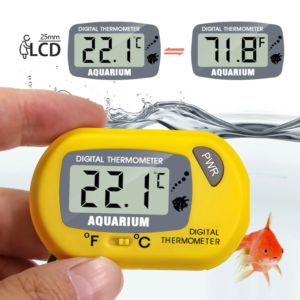 Fish Tank LCD Digital Aquarium Thermometer Temperature Water Meter Aquarium Temp Detector Fish Alarm Pet Supplies Tool Aquatic