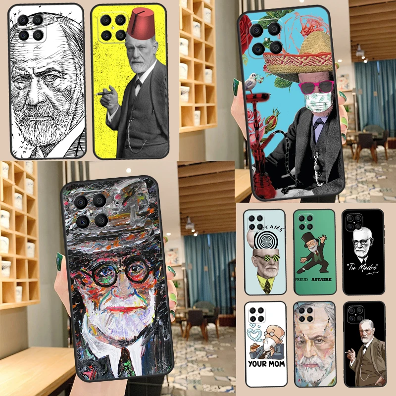 Sigmund Freud founder of psychoanalysis Phone Case For Huawei P30 P20 P40 Lite P50 Pro P Smart 2019 Nova 5T Honor 50 X8 X9 Cover