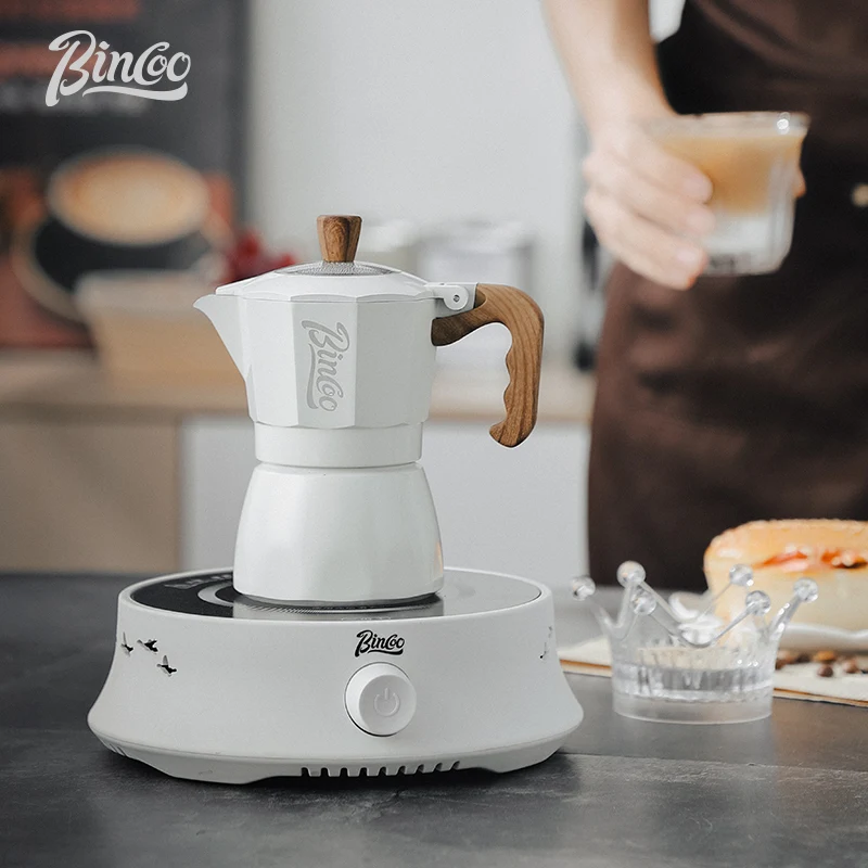 Bincoo-Petite cafetière à double assujet, moka, machine à expresso manuelle, appareil ménager