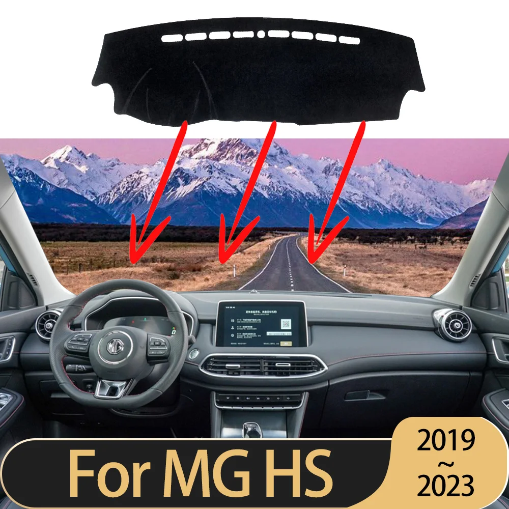 

Car Dashboard Cover for MG HS MGHS 2023 Accessories AS23 Plug-in Ehs Phev 2019 2020 2021 2022 Auto Sunshade Mat Anti-Slip Carpet