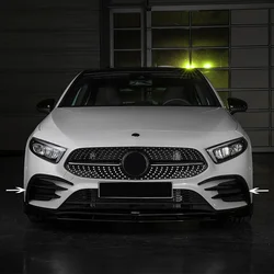 2Pcs Car Front Bumper Splitter Spoiler Fog Light Canard For Mercedes Benz A Class W177 A180 A200 A250 A260 AMG A35 2018-2023