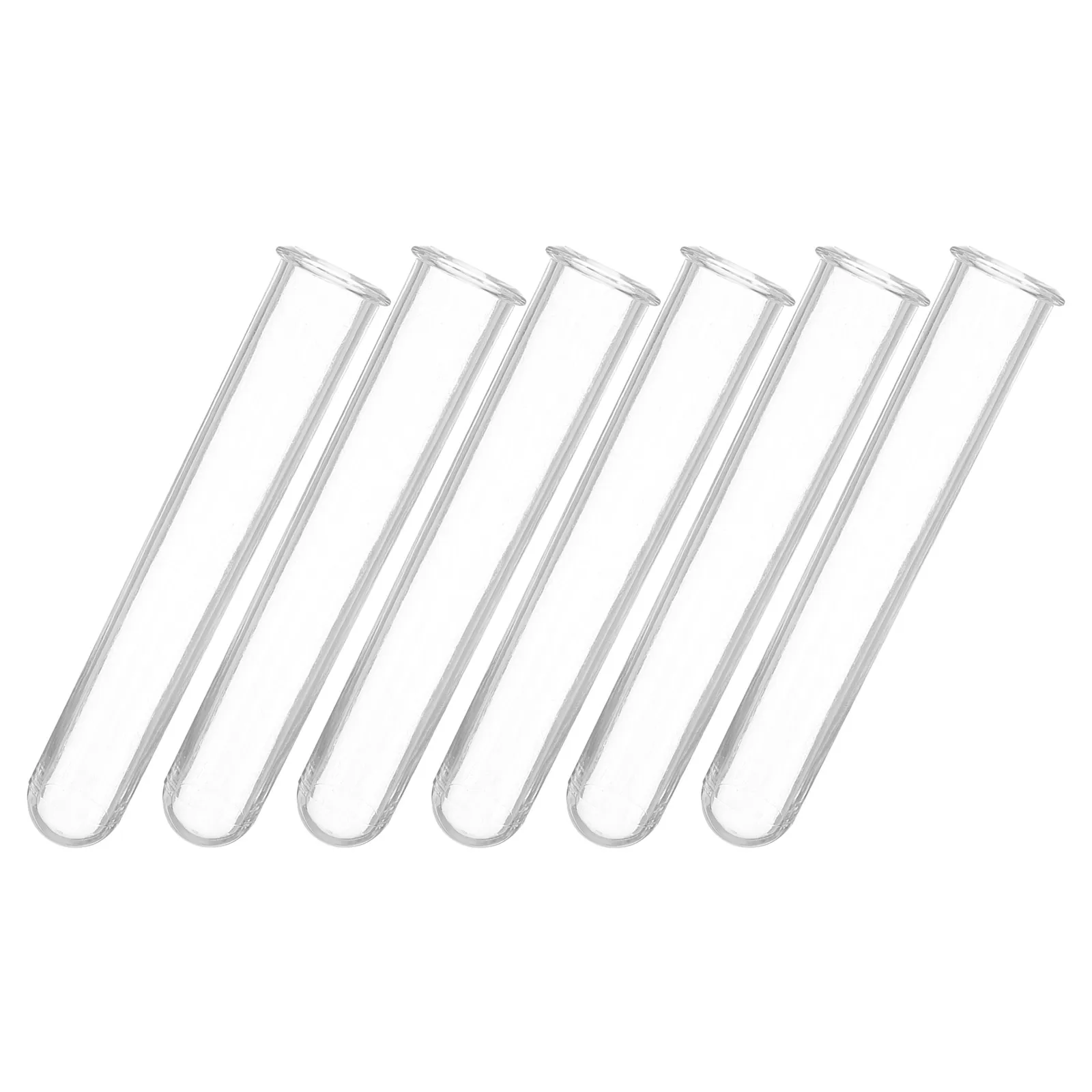 

6Pcs Transparent Plant Propagation Tubes 12cm Clear Test Tube Vase DIY Hydroponic Flower Holder Desktop Home Office Decor