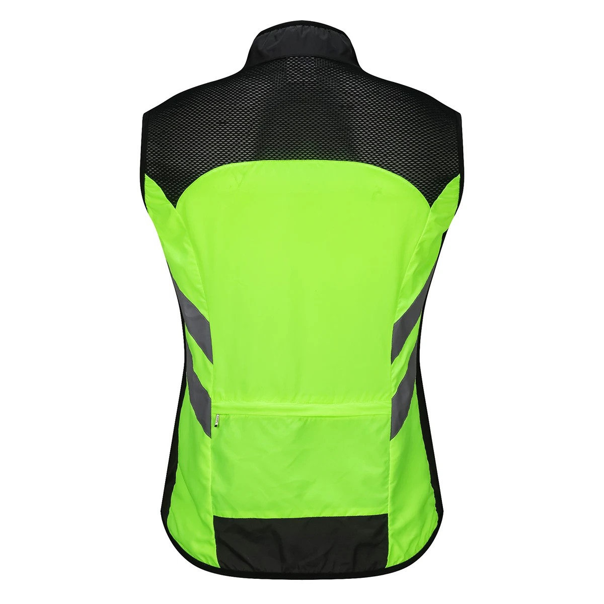 WOSAWE High Visibility Reflective Vest Zipper Front Safety Vest With Reflective Strips Safety Vest For Motorcycle Racing Running