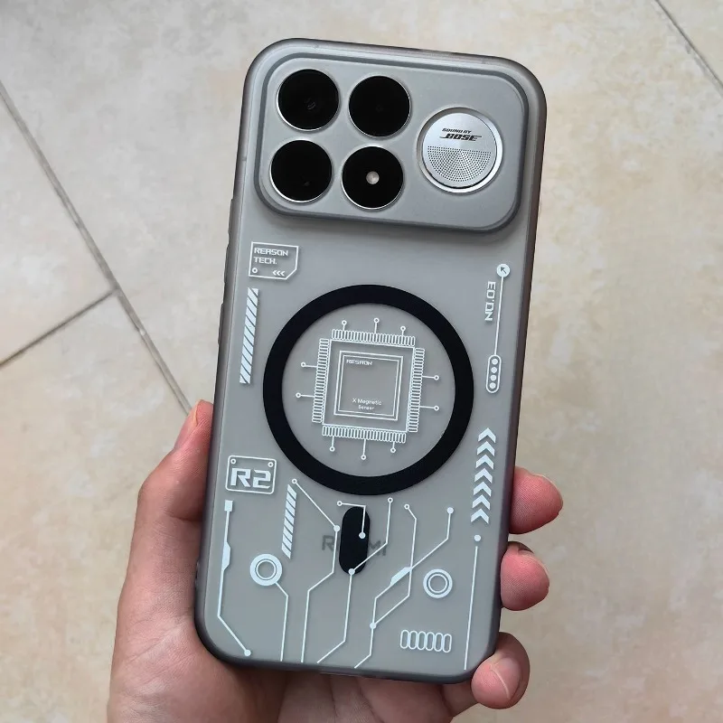 Etui do Poco F9 F8 Ultra Pro, stylowe, magnetyczne, matowe, o wrażeniu skóry, z TPU i silikonu, odporne na wstrząsy, kompatybilne z MagSafe.