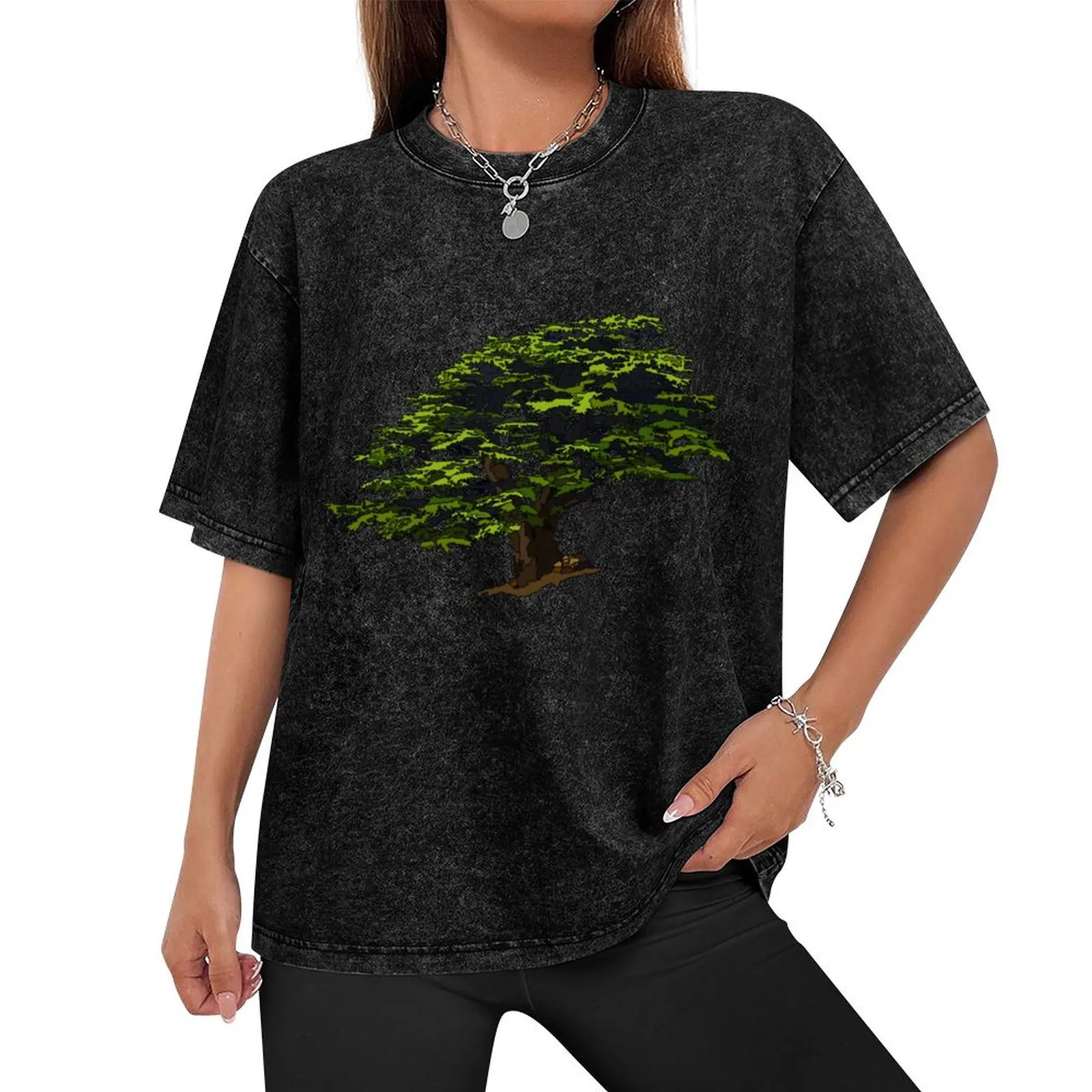 Lebanon: Cedar Tree T-Shirt anime figures oversized graphic tee man clothes graphic t shirts mens t shirts casual stylish