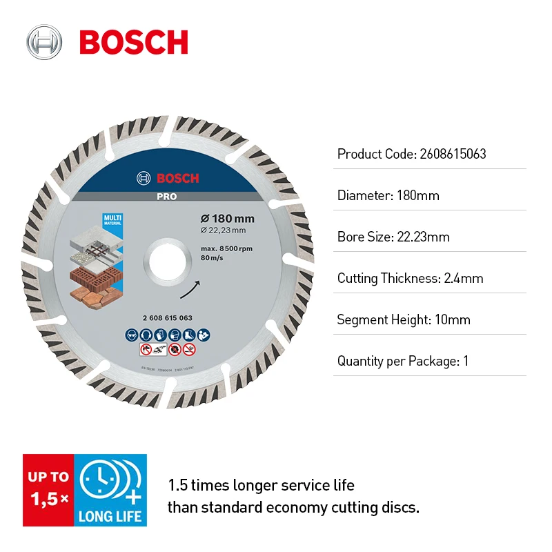 

Bosch Accessories Pro Professional Series Diamond Cutting Blades Cut A Variety of Materials