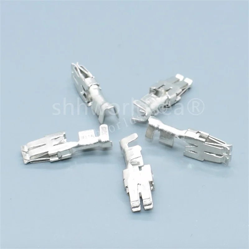 Shhworldsea 10pcs auto car splices wire 6.3mm big Crimp terminal Non-insulated automotive female connector pins 926965-1  DJ6218