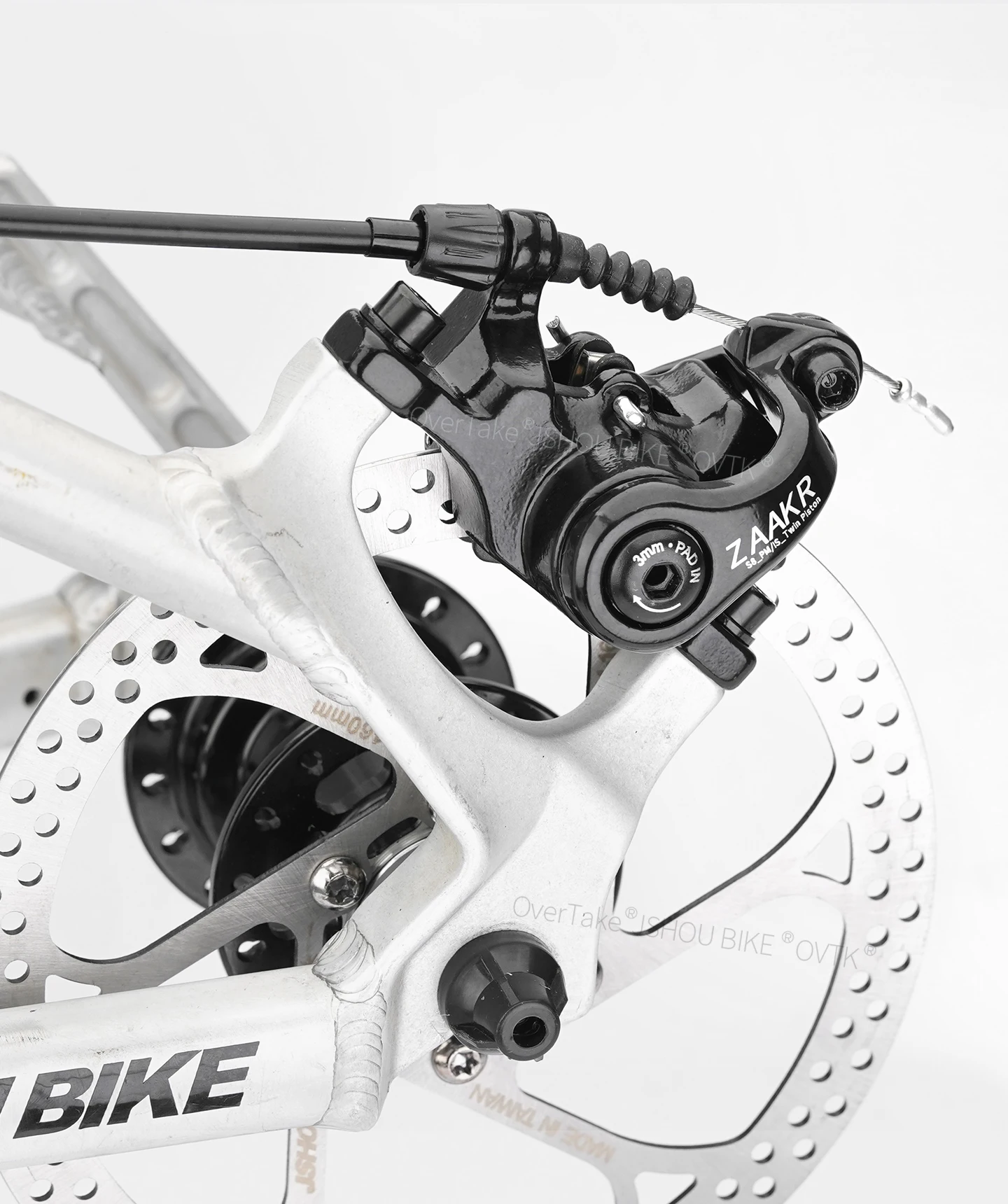 ZAAKR S7/S8 MTB/Rennrad Scheibenbremse Mechanische Drahtzug-Scheibenbremse Aluminiumlegierung 140/160mm Rotor von NUTT Fahrradzubehör – Detail 23