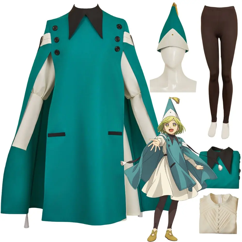 

Anime Witch Hat Atelier Coco Cosplay Fantasia Costume Disguise for Women Dress Hat Robe Roleplay Outfits Halloween Carnival Suit