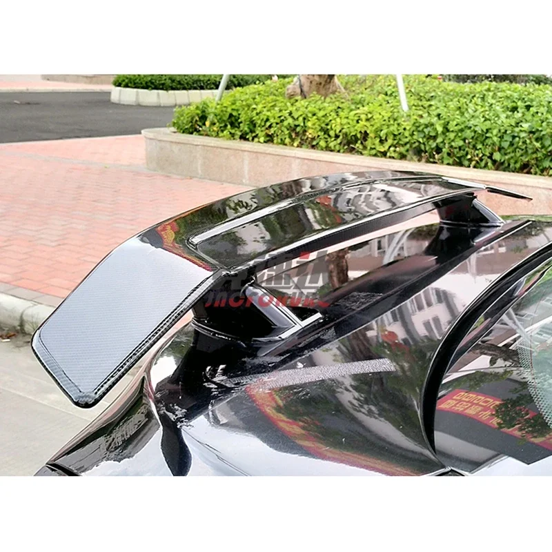 Car shape ABS color surface carbon fiber spoiler wing decoration car protection accessories for Toyota Camry 2017 2018