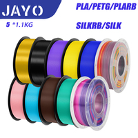 JAYO 3D Printer Filament  PETG PLA PLA Meta PLA PLUS 1.75mm 5Rolls 3D Printing Materials for 100% No Bubble &FDM 3D Pen DIY Gift