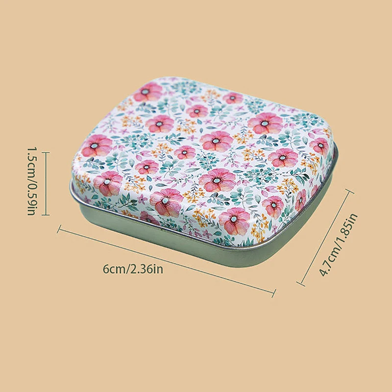 1Pc Mini Tin Box With Lid Portable Colorful Sealed Jar Rectangular Tinplate Cases Candy Pill Jewelry Storage Box Container Cans image 6
