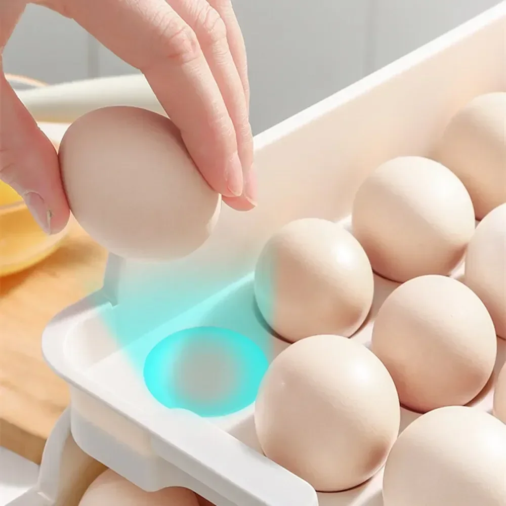 Refrigerator Egg Storage Box Egg Bracket Artifact Can Be Stacked Drawer Type Kitchen Egg Box  storage organizer containers