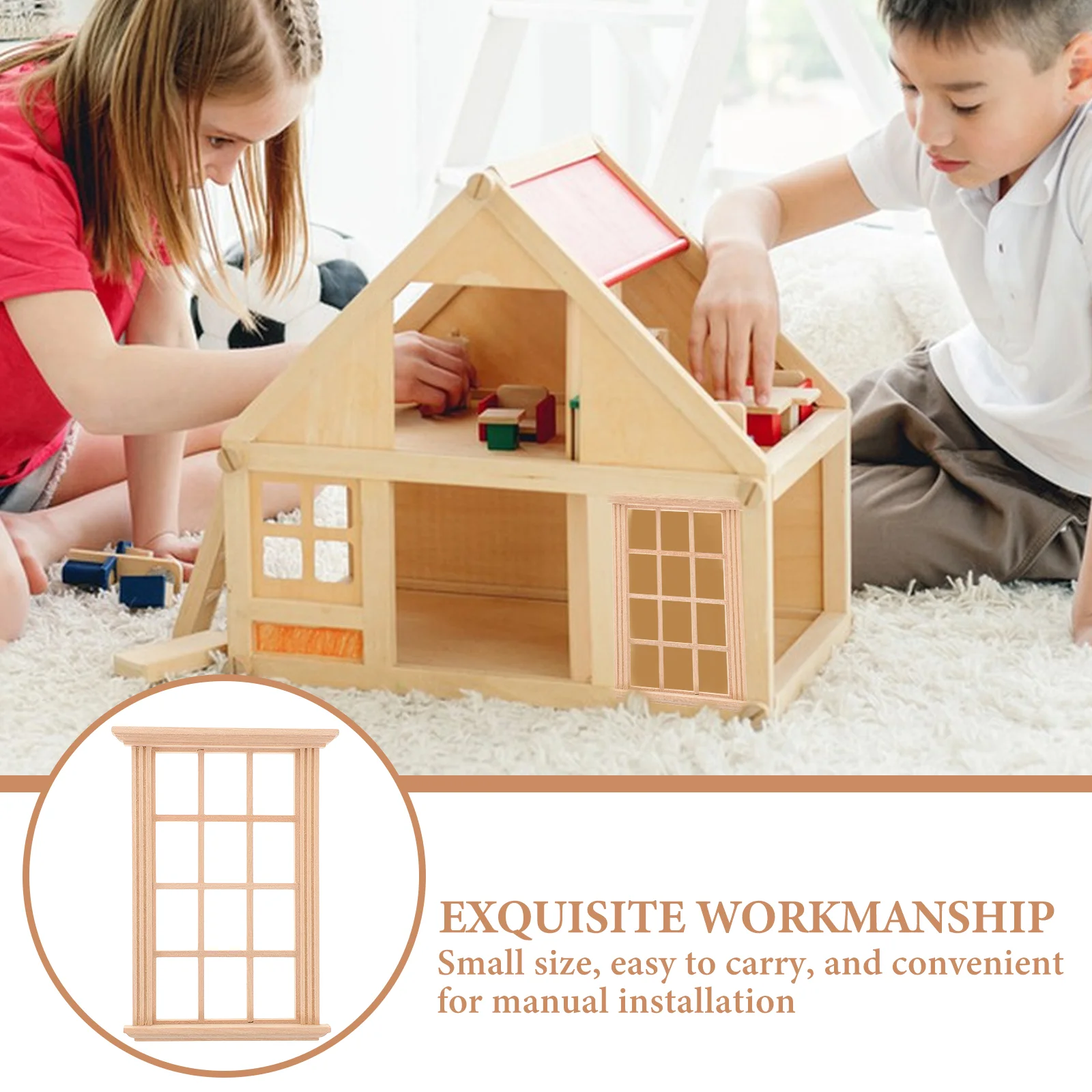 4-delig poppenhuisraam miniatuur meubelaccessoires woondecoratie model fantasiespel speelgoed miniaturen dingen