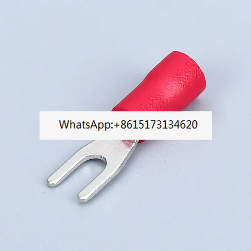 

500PCS SV5.5-3.5 Fork Pre-Insulated Terminals SV5.5-4/5/6 Copper Cold Pressing Terminals