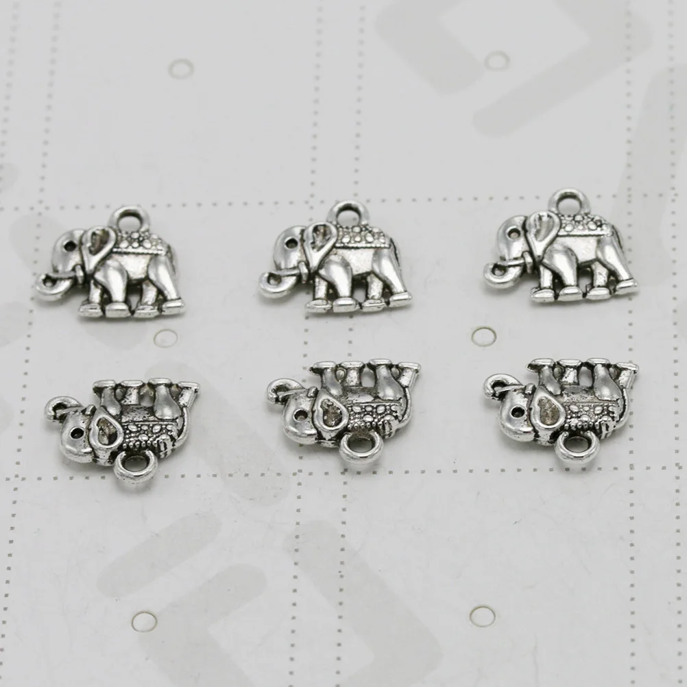 

20Pcs Elephant Alloy Pendant Charms DIY Jewelry Making Accessories Necklace Bracelet Silver Charm Pendant for DIY