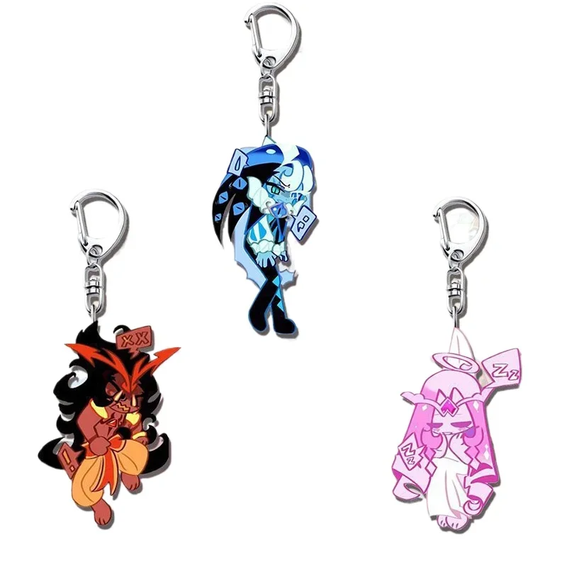 Cartoon Cute Shadow Milk Cookie Keychains Bag Pendant Game Peripheral Couple Key Chain Backpack Hanging Decoration Fans Gift
