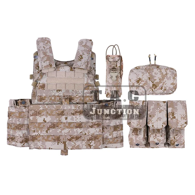 L LBT-6094 Men's AOR1 Color Tactical Combat Vest MOLLE Modular Plate Carrier with Pouches Tactical Vest for Men view 2