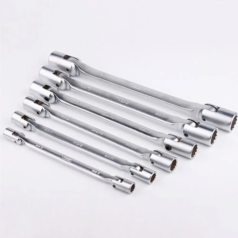 

Double Head Dual Head Spanner 12-point Adjustable Swivel Head Socket Wrench Durable Easy To Use Flexible Socket Wrench