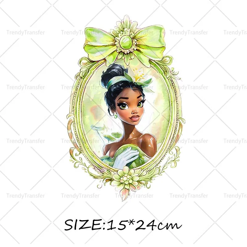 Kasteelprinsessen strik hittetransfer stickers strijk-op decals voor kleding thermische patches op T-shirts