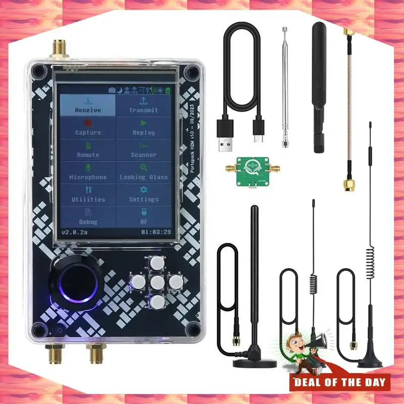 

24-Hour Delivery Portapack SDR Radio Assembled For Hamgeek R10C+ H2M Hackrf With Software Defined Radio SMA Cable Antennas USB C