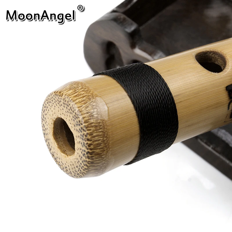 Quena Signature Flute  A/G/ D/F/ C Traditional 6-Hole Bamboo Made Ribbon Pattern Southen Amercian Quen Peru Flute