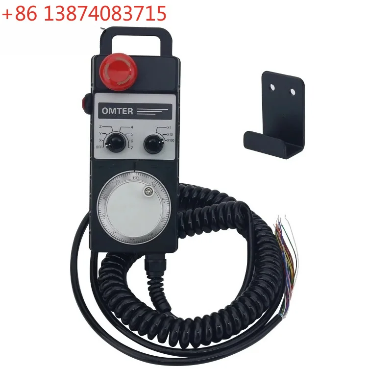 5-12E 7Axis MPG Universal Manual Pulse Generator CNC Handwheel 25PPR 12V without Emergency Stop Button for Mitsubishi