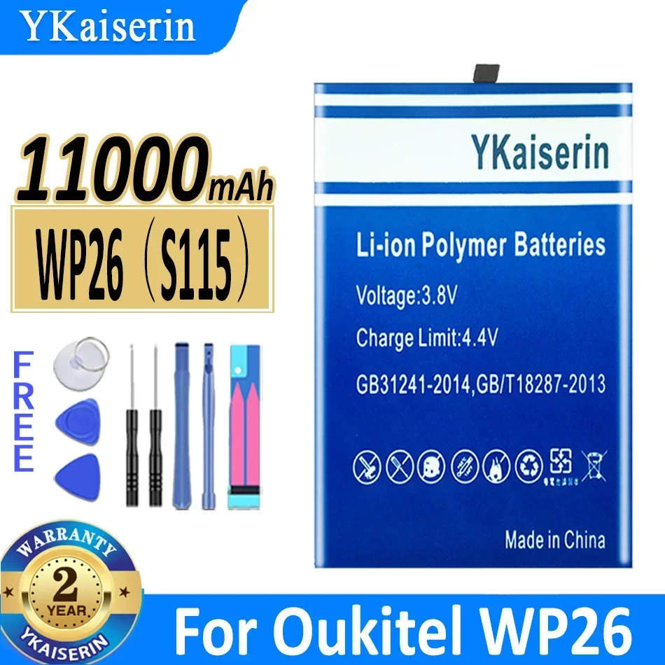 

Аккумулятор для мобильного телефона Oukitel WP26 с быстрой зарядкой, 11000 мАч, WP26 S115, высокой емкости