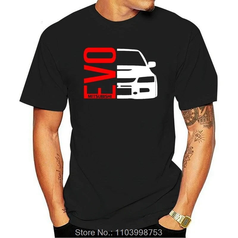 Männer Sommer Baumwolle Männlichen Casual Buchstaben T-Shirt Neue EVO 8 9 VIII IX Lancer Evolution Mode Harajuku T-shirt Übergroßen T hemd