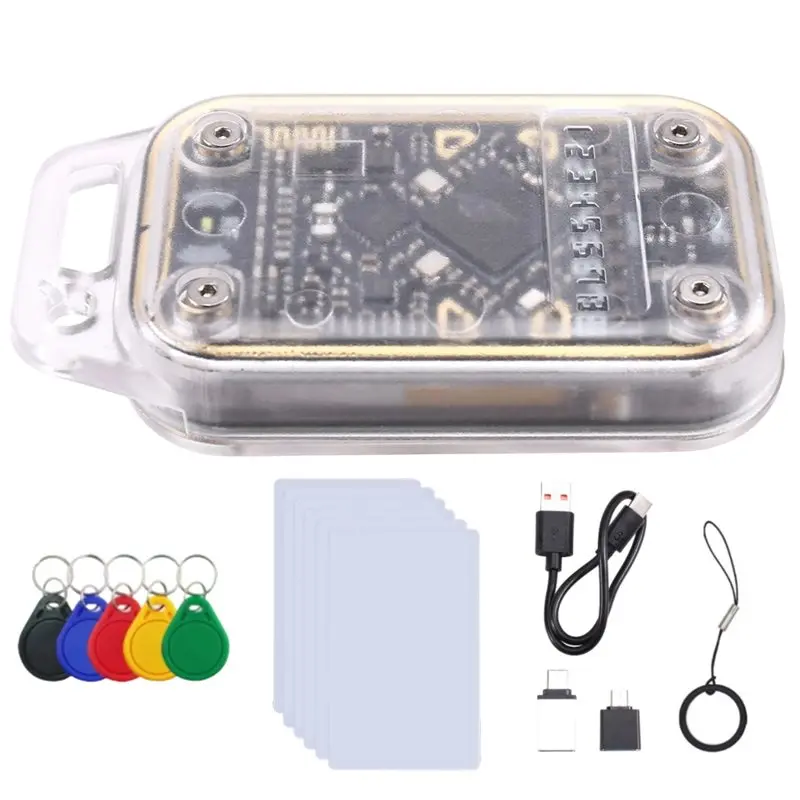 

B04C-Chameleon V3.0 RFID Smart Chip Reader Emulator 125K 13.56Mhz ID IC Tag Copyer Read Writer +6XCUID Card/5XUID Keychain