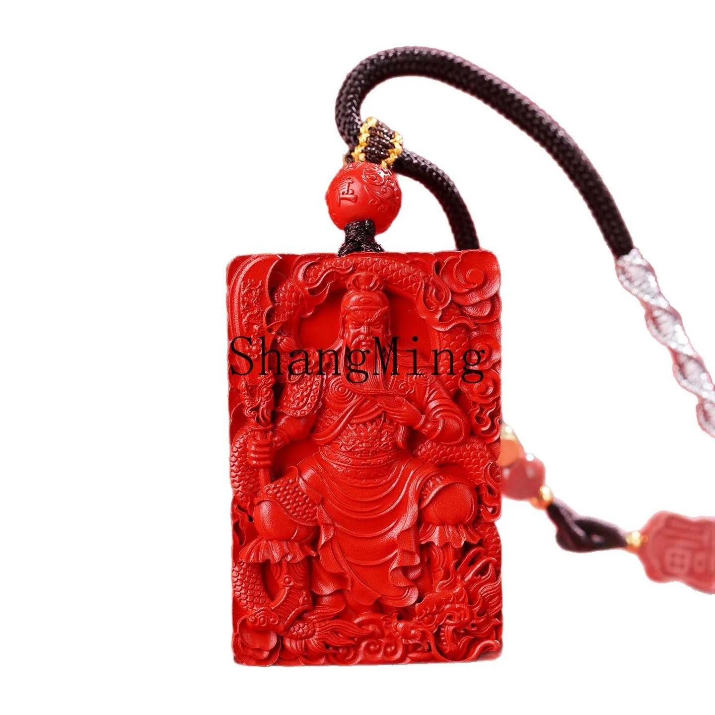 

DSA Cinnabar Martial Fortune Guan Gongguan Erye Red Sand Pendant Necklace Pendant