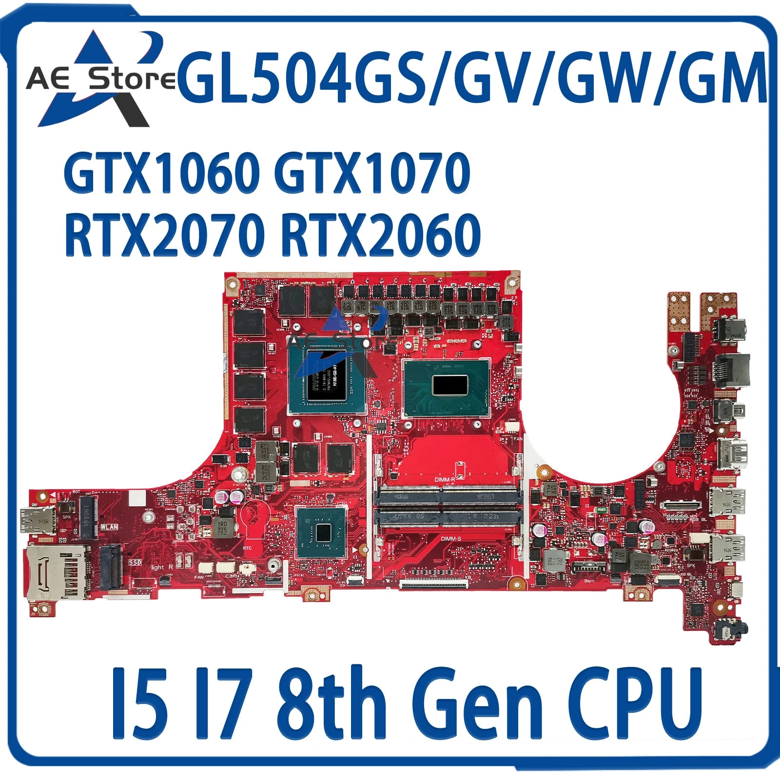 

GL504G Mainboard For ASUS GL504GS GL504GW GL504GV GL504GM S5C Laptop Motherboard W/i5 i7 GTX1060 GTX1070 RTX2070 RTX2060