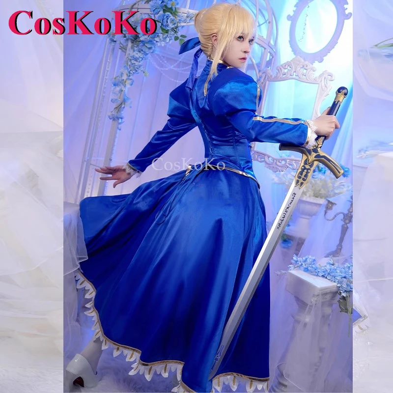 CosKoKo Altria Pendragon Cosplay Game Fate/Grand Order Costume Saber Updated Version Battle Dress Halloween Role Play Clothing