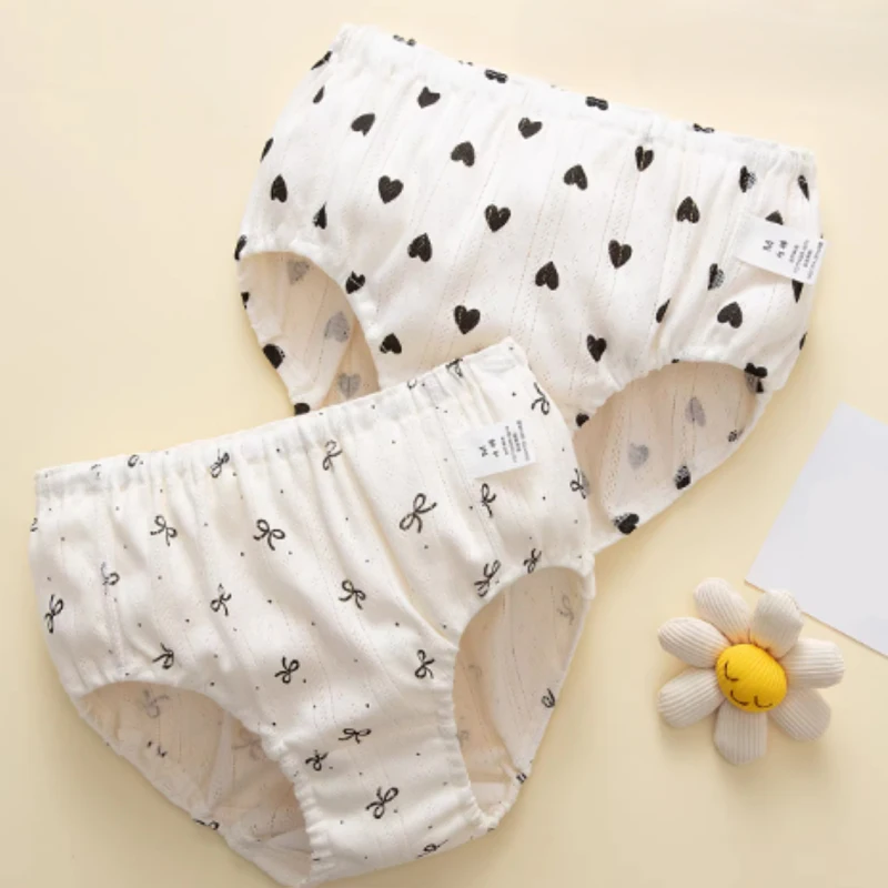 2pcs Adult Underpants Bottom ABDL Cute Print Cotton Briefs High Waisted Intimates Panties Soft Cozy Breathable DDLG Bloomers view 4