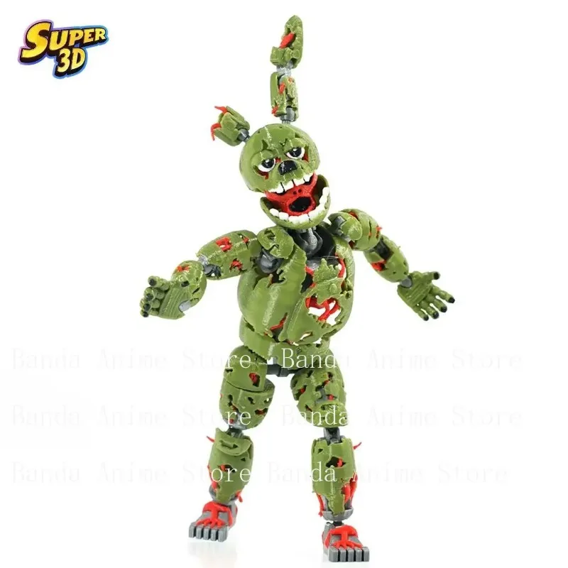 Figurine articulée Springtrap T13 imprimée en 3D Five Nights at Freddy's 3, jouet transformable multi-articulations pour collectionneurs, cadeau