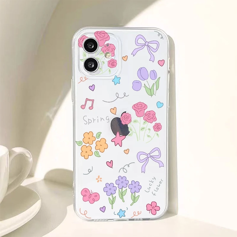 

Clear Phone Cases Butterfly Element Print For Xiaomi Redmi Note 14 12 11 13 Pro Plus 5G 14S 12S 11S 10S 14C 13C 12C Bumper Cover