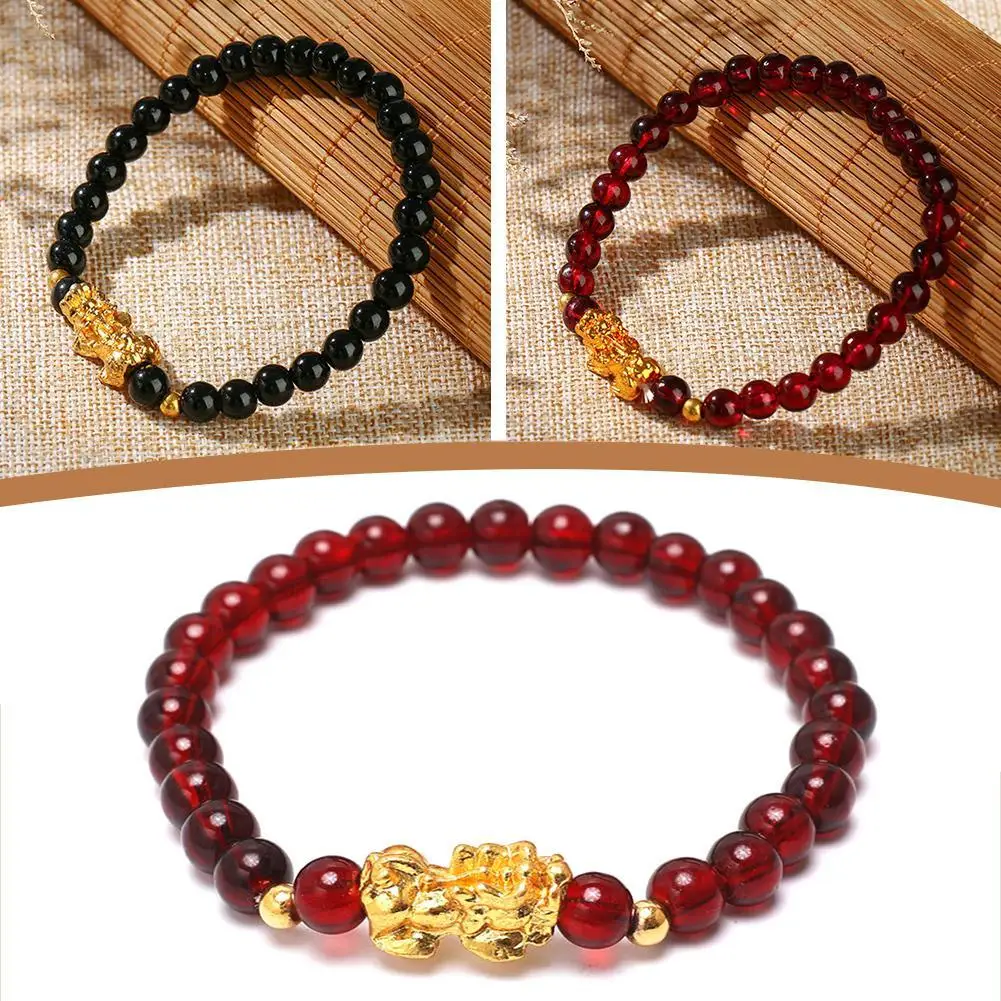 2024 Chinese Year of the Dragon Lucky Bracelet for Women Handmade Beaded Adjustable Bracelets Amulet Friendship Jewelry