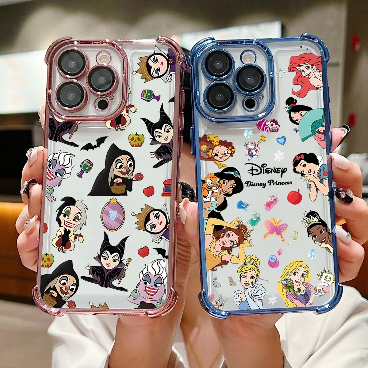 Funda de teléfono plateada para Huawei Honor x8d X5c X7d Magic7 400 X9d X6c X8c X5b X9a Pro Lite 4G 5G Disney Princess Anti Fall Airbag