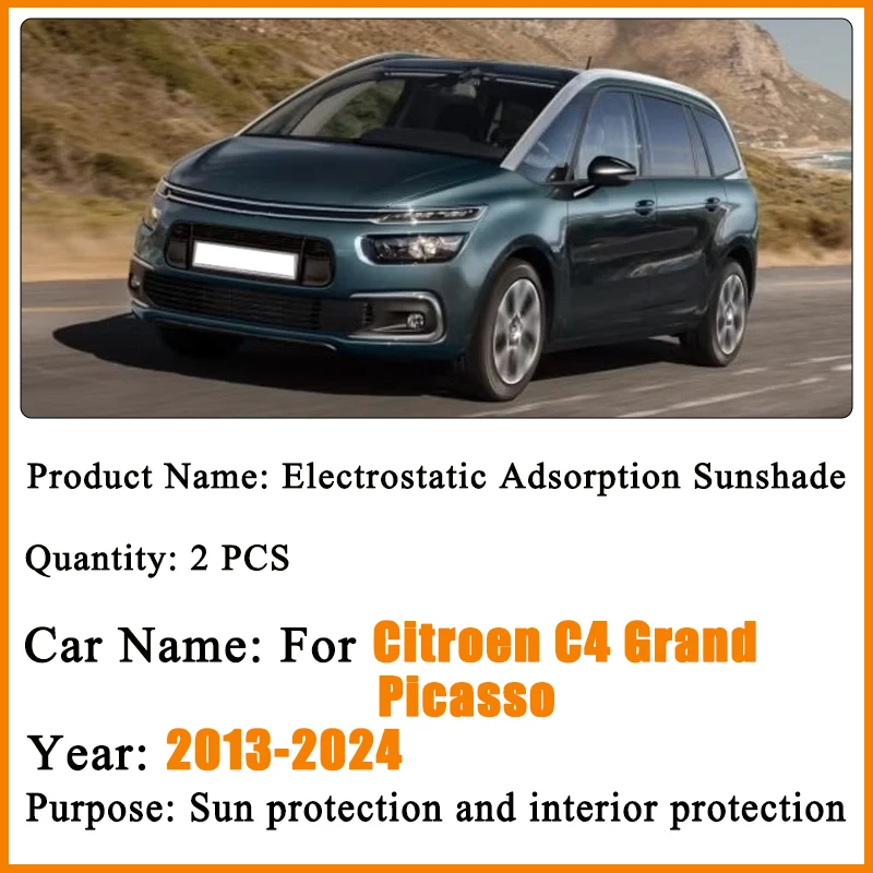 For Citroen C4 Grand Picasso 2013-2024 2019 Car Sun Roof Sunshade Electrostatic Adsorption Accessories Sun Protection Sticker - view 2