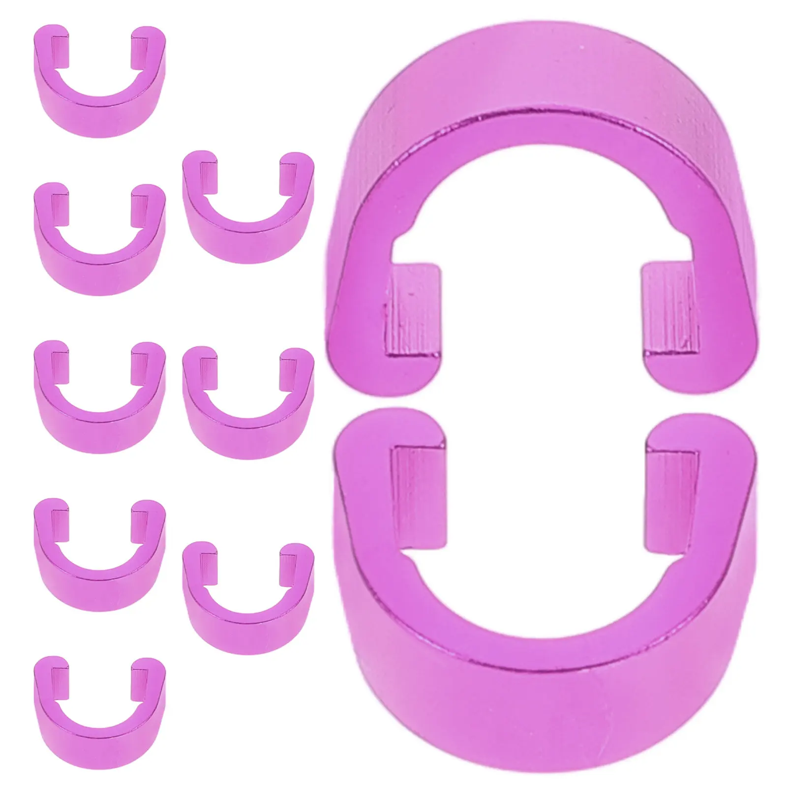 

10pcs Bike Clamps U-Shaped Clips Brake Shift Cables Metal Bicycle C-Clamps Fixing Holder Hose Guide Universal Fit Mountain Bike