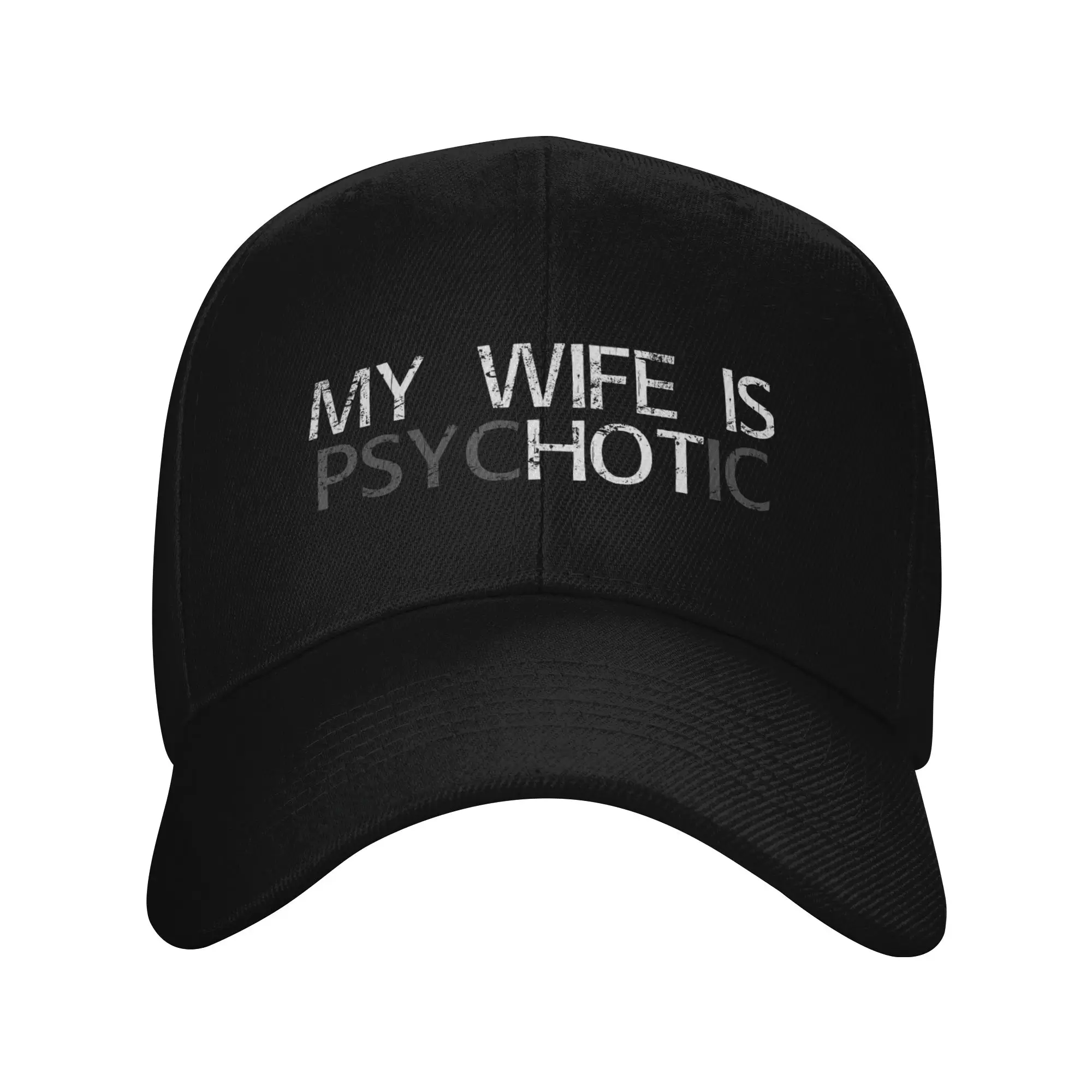 Mi esposa es psicótica, mi esposa es una belleza, ilusión, divertida, informal, gorra de béisbol, gorra de camionero para deportes al aire libre, gorras de béisbol unisex de verano