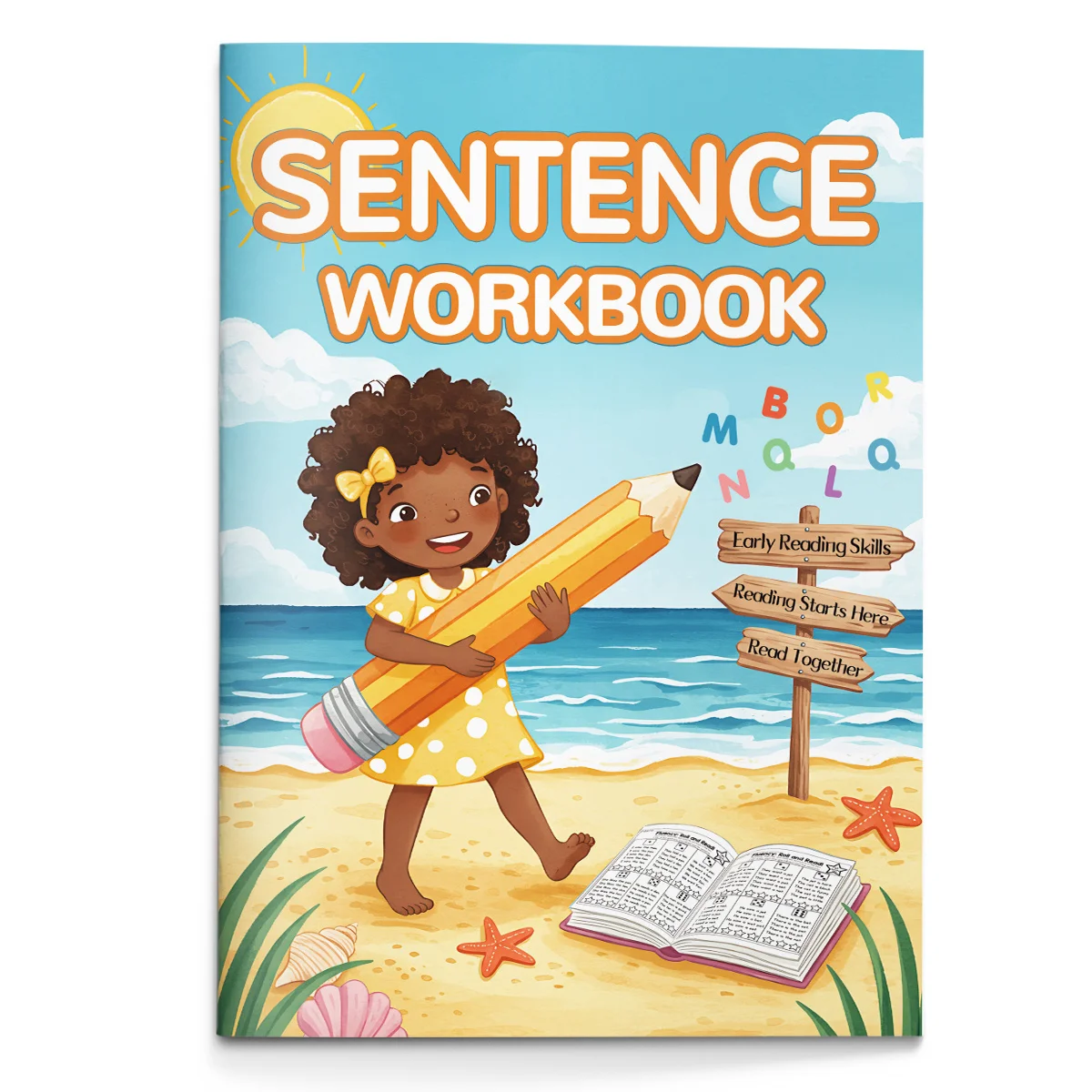 Reading fluency and pronunciation exercise book - Rolling and reading game activities to improve English sentence reading speed