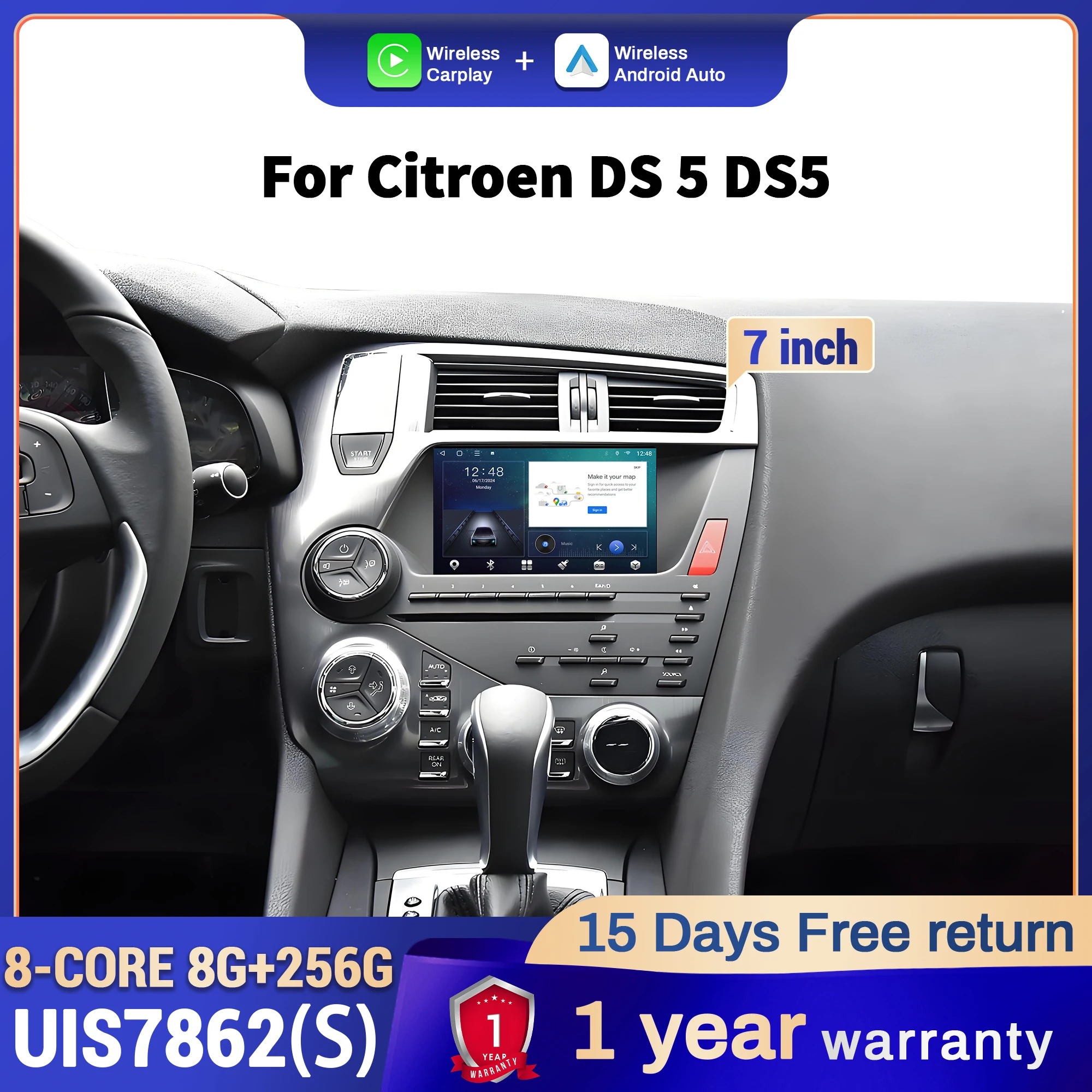 7 Inch Android 14 C…