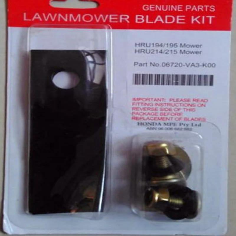 BLADE & BOLT SET 125MM X 45MM FOR HONDA MASPORT  MORE LAWN MOWERS ALLOY STEEL SWING BACK  SCREWS  KIT